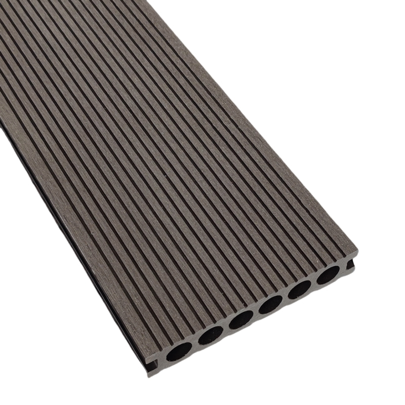 Decking K25-140 de WPC de surface de grain fin de trou rond