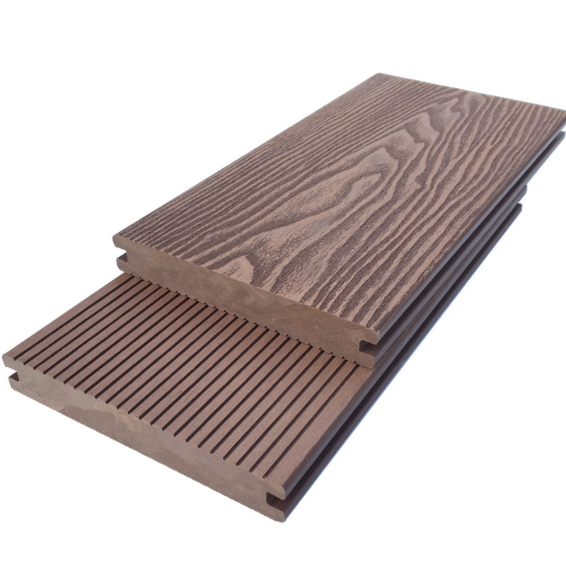 Decking WPC en relief profond 3D solide