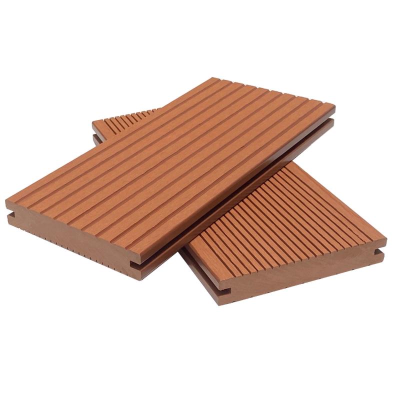 Decking extérieur Texture en bois Decking WPC imperméable solide