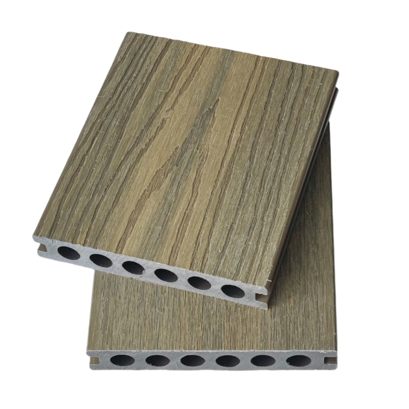 Teal Outdoor Wood Plastic Round Hole Composite Decking