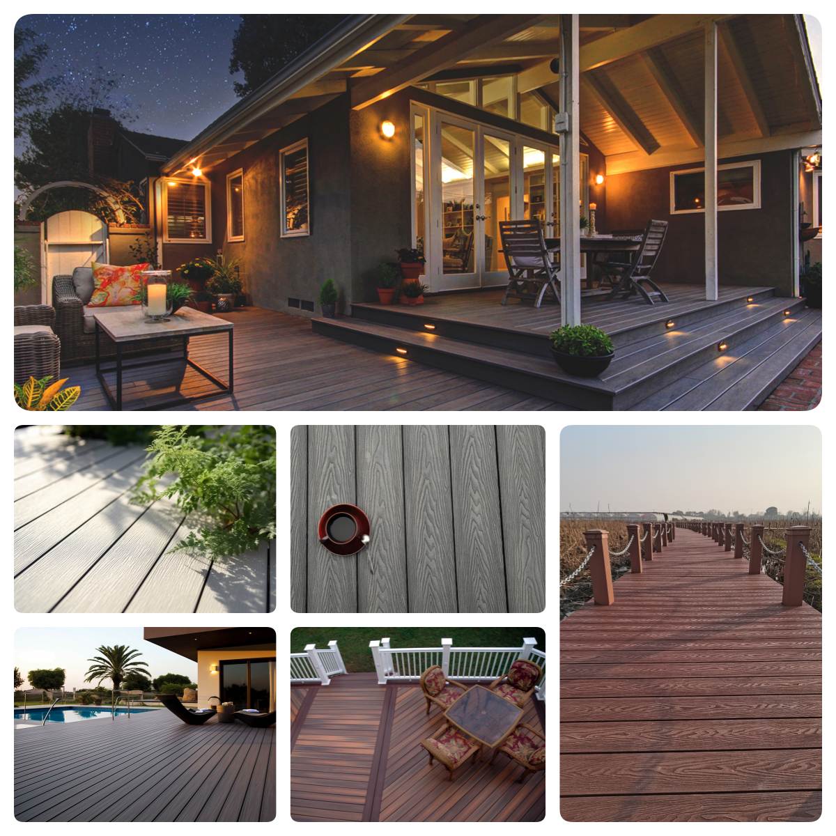 Safe Deep Embossed WPC Decking flooring